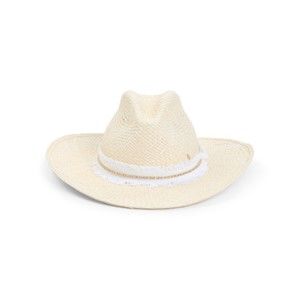Maison Michel Nude Brimmed Hat With Delicate Fringe Detail - NWT